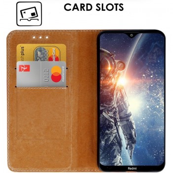 Grynos odos Telone dėklas - juodas (Redmi 8) Grynos odos Telone dėklas - juodas (Redmi 8)